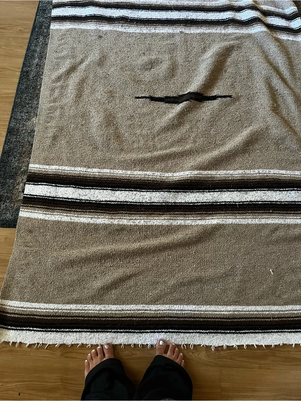 Native Aztec Mexican Striped Throw Blanket - Soft Home Bedding 4 x 6